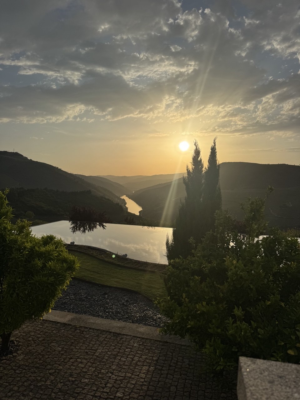 Sunset over the QMI estate